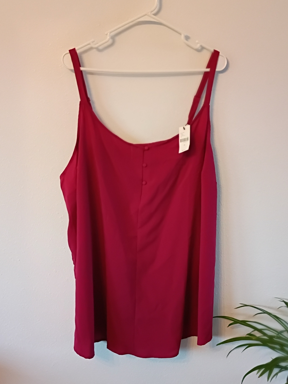 Lane Bryant Berry Red Swing Cami Tank Top Plus Size 22 NWT Adjustable Straps